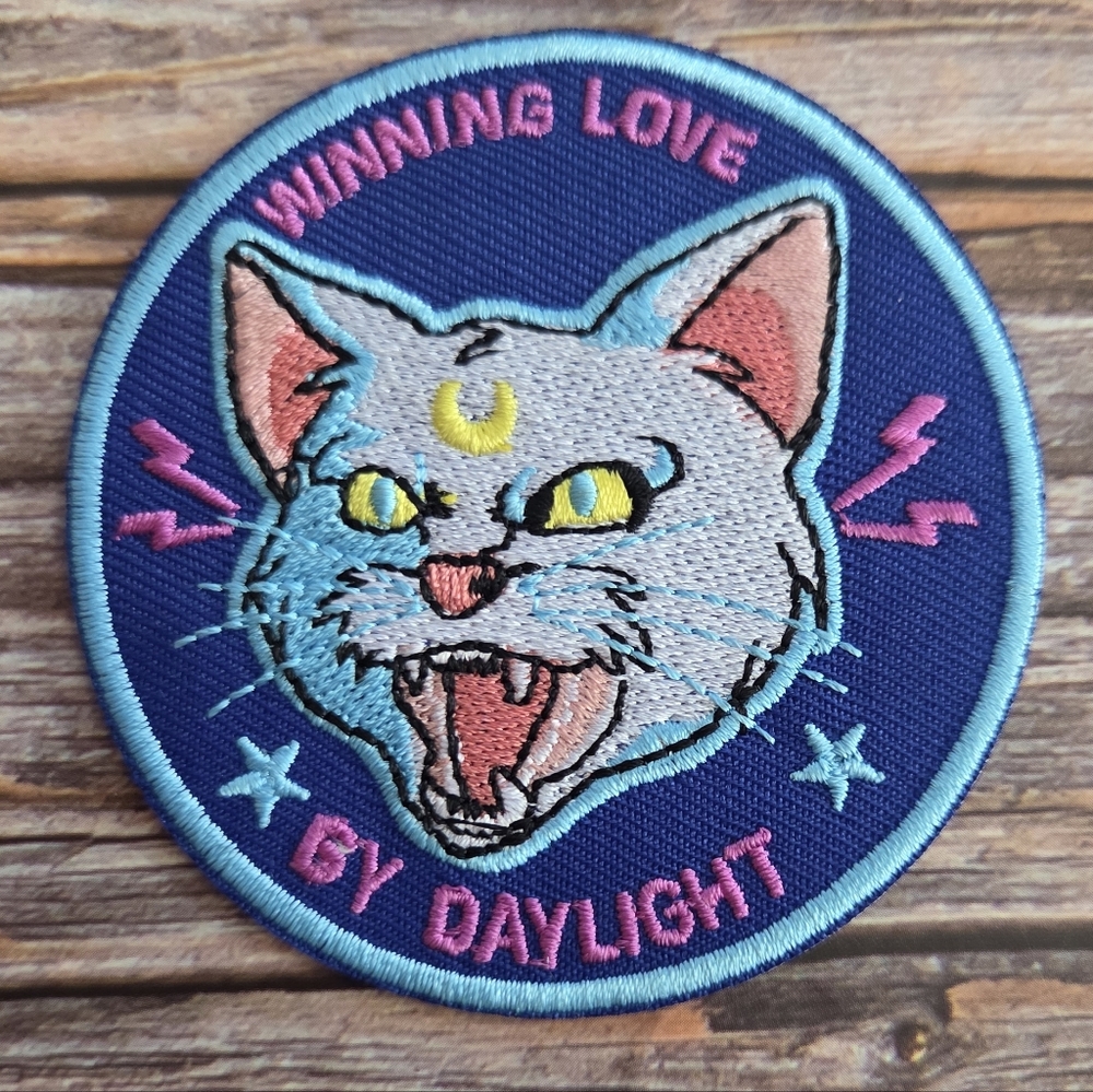 Winning Love By Daylight Cat 90'S Embroidered Iron on Patch